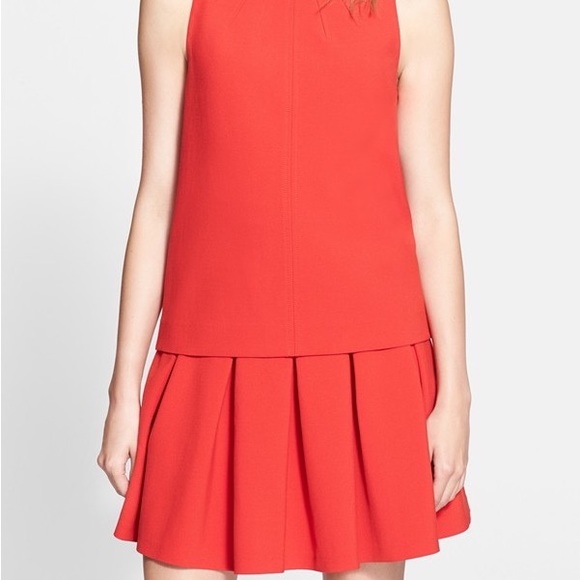 Diane von Furstenberg Maeryn Drop Waist Dress Burnt Orange - Picture 3 of 11